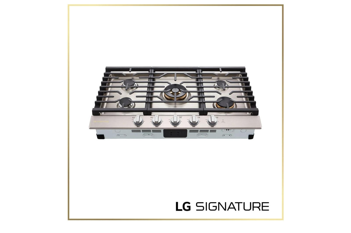 LG SIGNATURE 36 Inch UltraHeat™ Gas Cooktop with EasyClean®