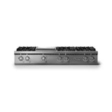 48"W. Gas Rangetop (Burner: 6g, Finish: Stainless Steel, Trim: Polished Chrome, Fuel: Propane)