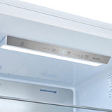 Forno Maderno 28-Inch Convertible Freezer/Refrigerator in White with Antique Brass Handle, 13.6 cu.ft. Right Swing
