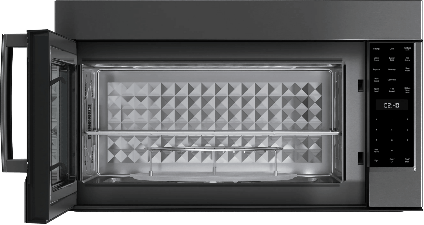 800 Series Over-The-Range Microwave 30" Left SideOpening Door, Black Stainless Steel