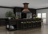 ZLINE 36" Wooden Wall Mount Range Hood in Antigua and Walnut (9373AR-36)