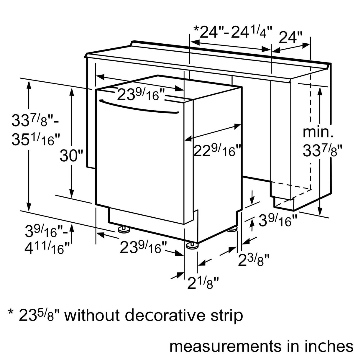 Dishwasher 24" Stainless steel