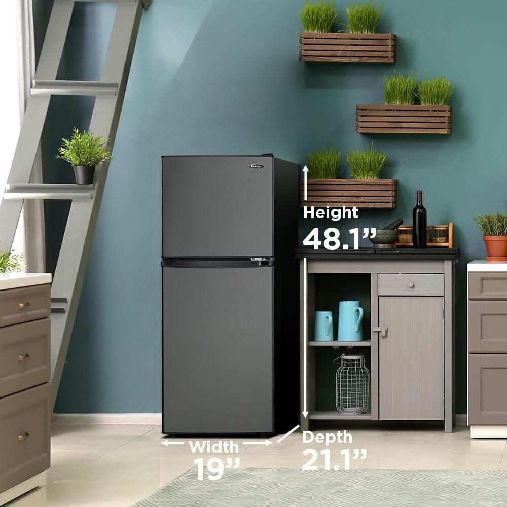 Danby 4.7 cu. ft. 2-door Compact Fridge in Black Stainless Steel Look