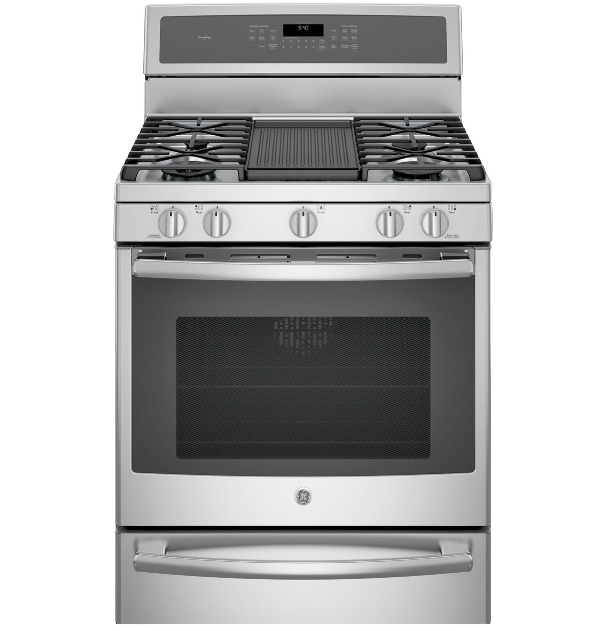 GE Profile™ Series 30" Free-Standing Gas Convection Range with Warming Drawer
