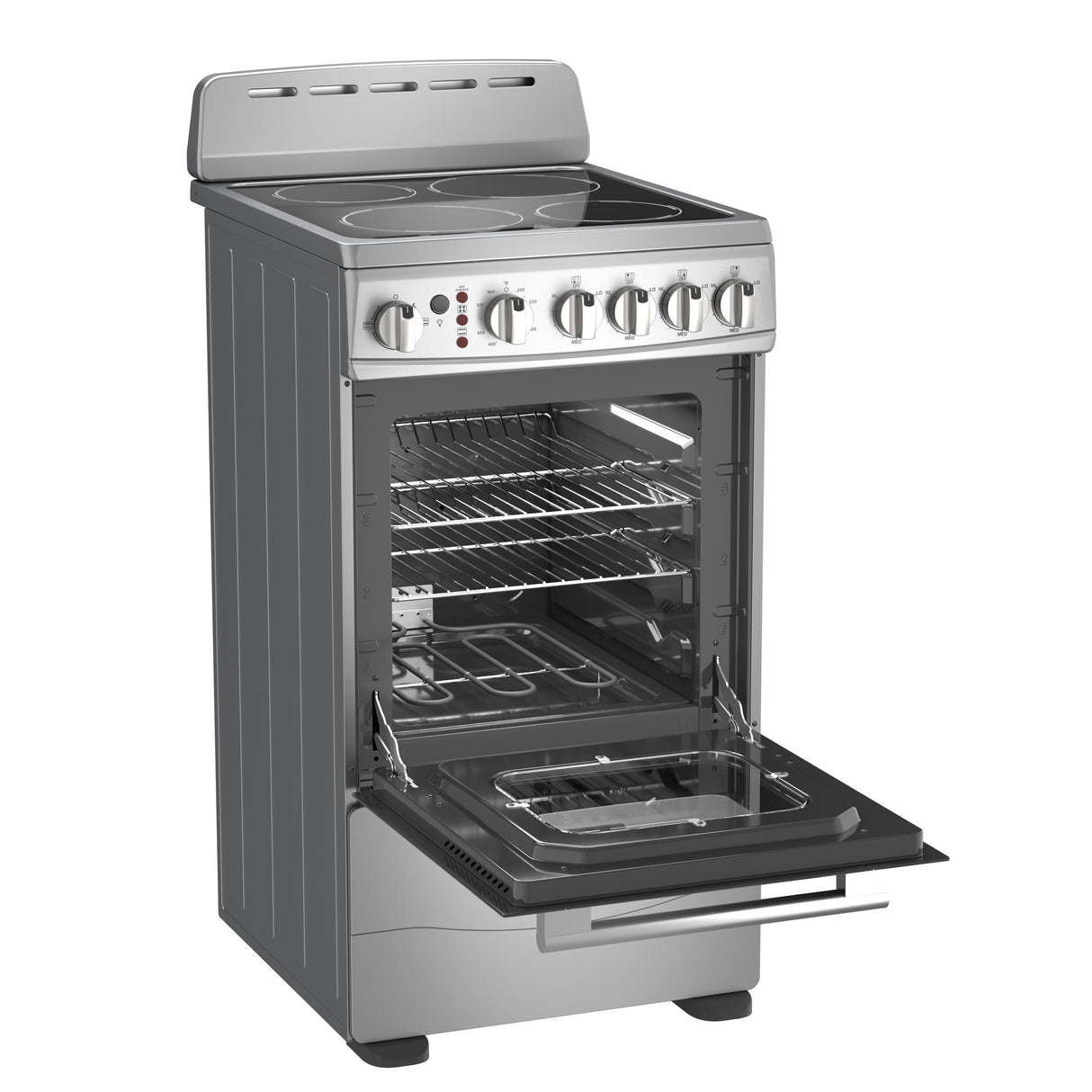 Avanti 20-Inch Freestanding Electric Range with Ceramic Glass Cooktop, in Stainless Steel (CERU200P3S)