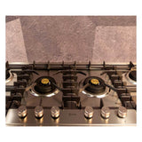 ILVE UHCPT125SSLP Professional Plus II 48 inch Built-In Gas Cooktop with Total Black Brass Burners, in Stainless Steel (6 Sealed Burners, Liquid Propane)