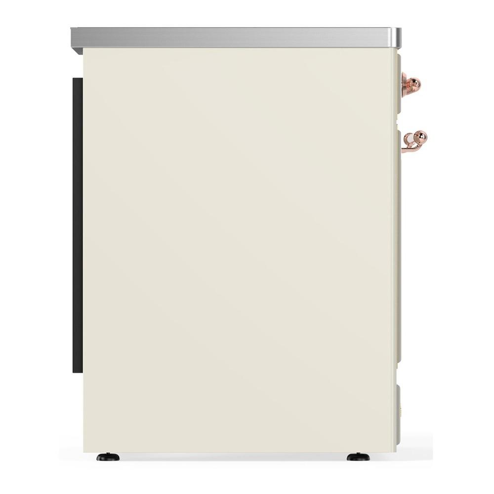 ILVE UMIB30QNR3AWP Majestic III 30 inch Induction Range with 4 Elements, 4 cu. ft. Oven Capacity (Solid Door, Antique White, Copper)