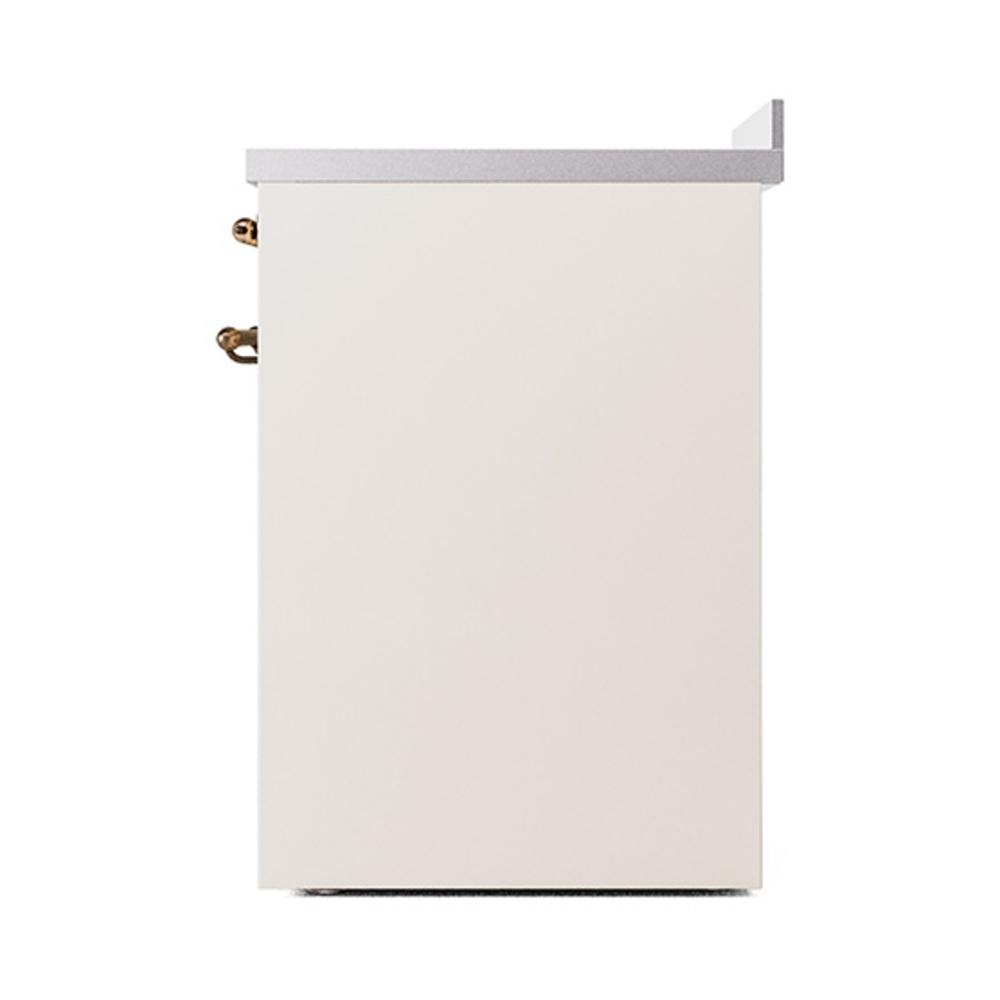 ILVE UNI304QNMPAWB Nostalgie II Noblesse 30 inch Induction Range (Solid Door, Antique White, Burnished)