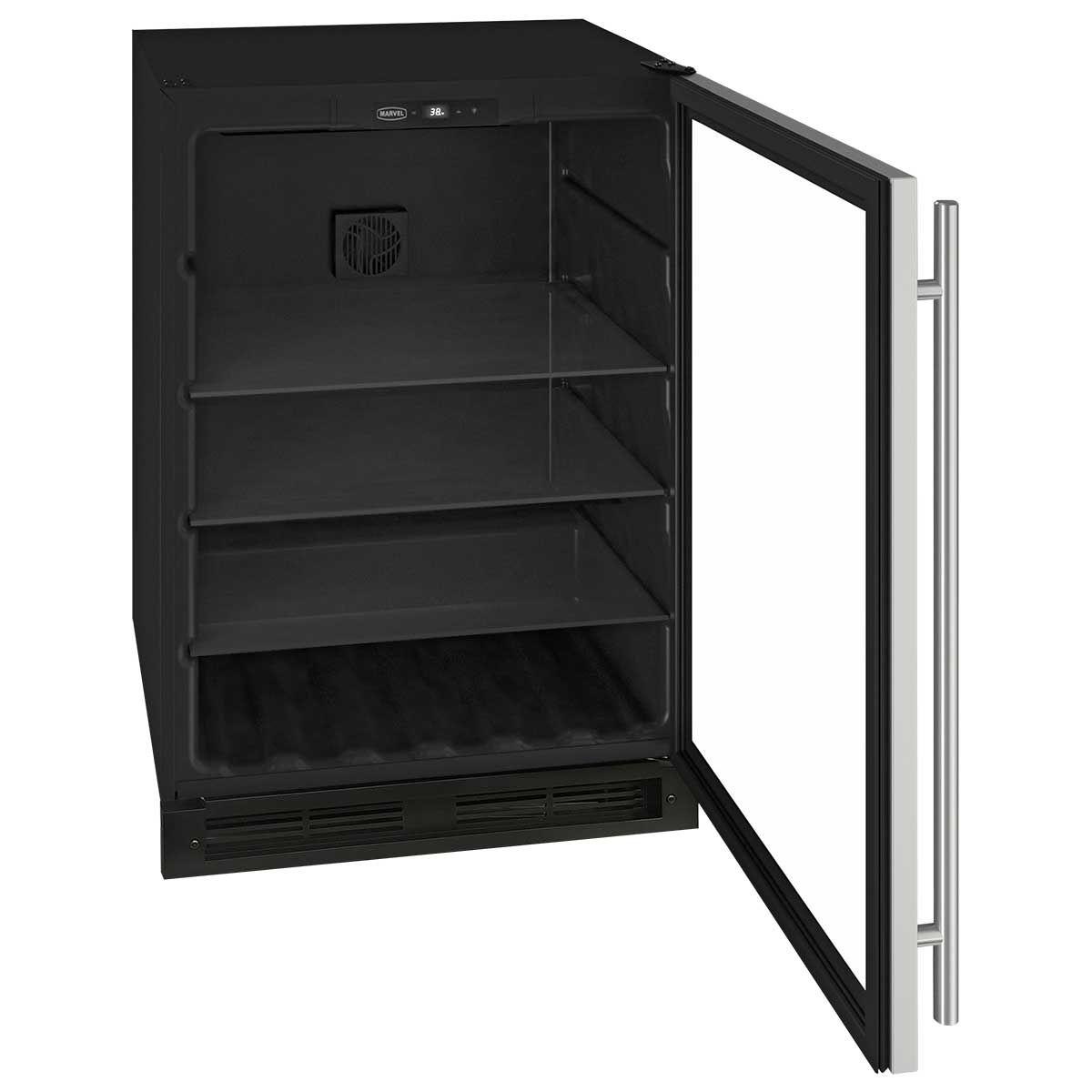 24-In Classic Built-In Beverage Center with Door Style - Stainless Steel Frame Glass
