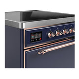 ILVE UMIB30QNR3MBP Majestic III 30 inch Induction Range with 4 Elements, 4 cu. ft. Oven Capacity (Solid Door, Midnight Blue, Copper)