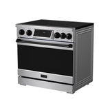 36 Inch Professional Induction Range With Tilt Panel Touch Control In Stainless Steel and Black  Gordon Ramsay Series