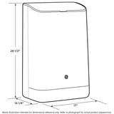 GE® Portable Air Conditioner with Dehumidifier for Medium Rooms up to 350 sq. ft., 10,000 BTU (6,700 BTU SACC)