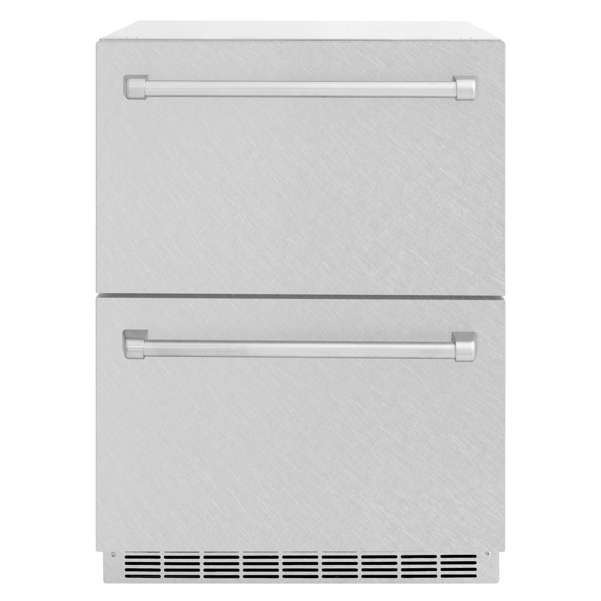 ZLINE 24 in. Touchstone 168 Can Outdoor-Rated Dual Refrigerator Drawer with DuraSnow' Stainless Steel Doors (RDSO-SN-24)