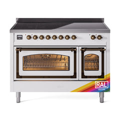 ILVE UNI486NMPRAB Nostalgie II Noblesse 48 inch Induction Range (Triple Glass Door, RAL, Burnished)