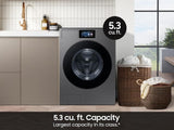 5.3 cu. ft. Bespoke AI Ultra Capacity Front Load Washer with AI Home and AI OptiWash+ in Dark Steel