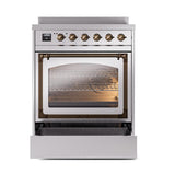 ILVE UNI304NMPSSB Nostalgie II Noblesse 30 inch Induction Range (Triple Glass Door, Stainless Steel, Burnished)