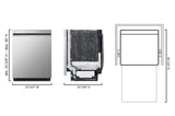 24-inch Wide QuadWash™ Front Control Dishwasher - Stainless Steel