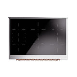 ILVE UNI366QNMPAWP Nostalgie II Noblesse 36 inch Induction Range (Solid Door, Antique White, Copper)