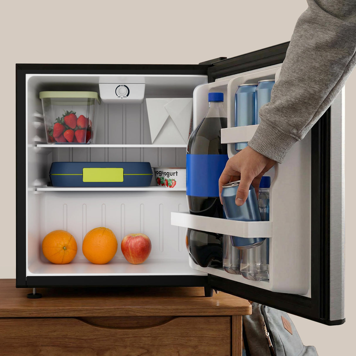 Avanti 1.6 Cu. Ft. Compact Refrigerator with Auto-Defrost, in Stainless (AVAR16F3S)