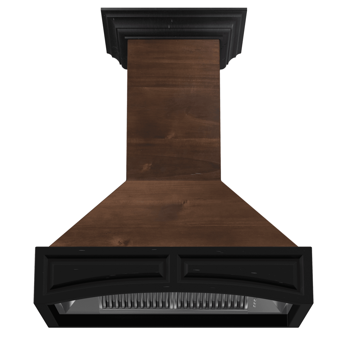 ZLINE Wooden Wall Mount Range Hood in Antigua and Walnut - Includes Dual Remote Motor (321AR-RD) [Size: 36 Inch, CFM: 700]