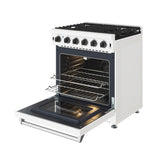 30 Inch Professional Gas Range In White