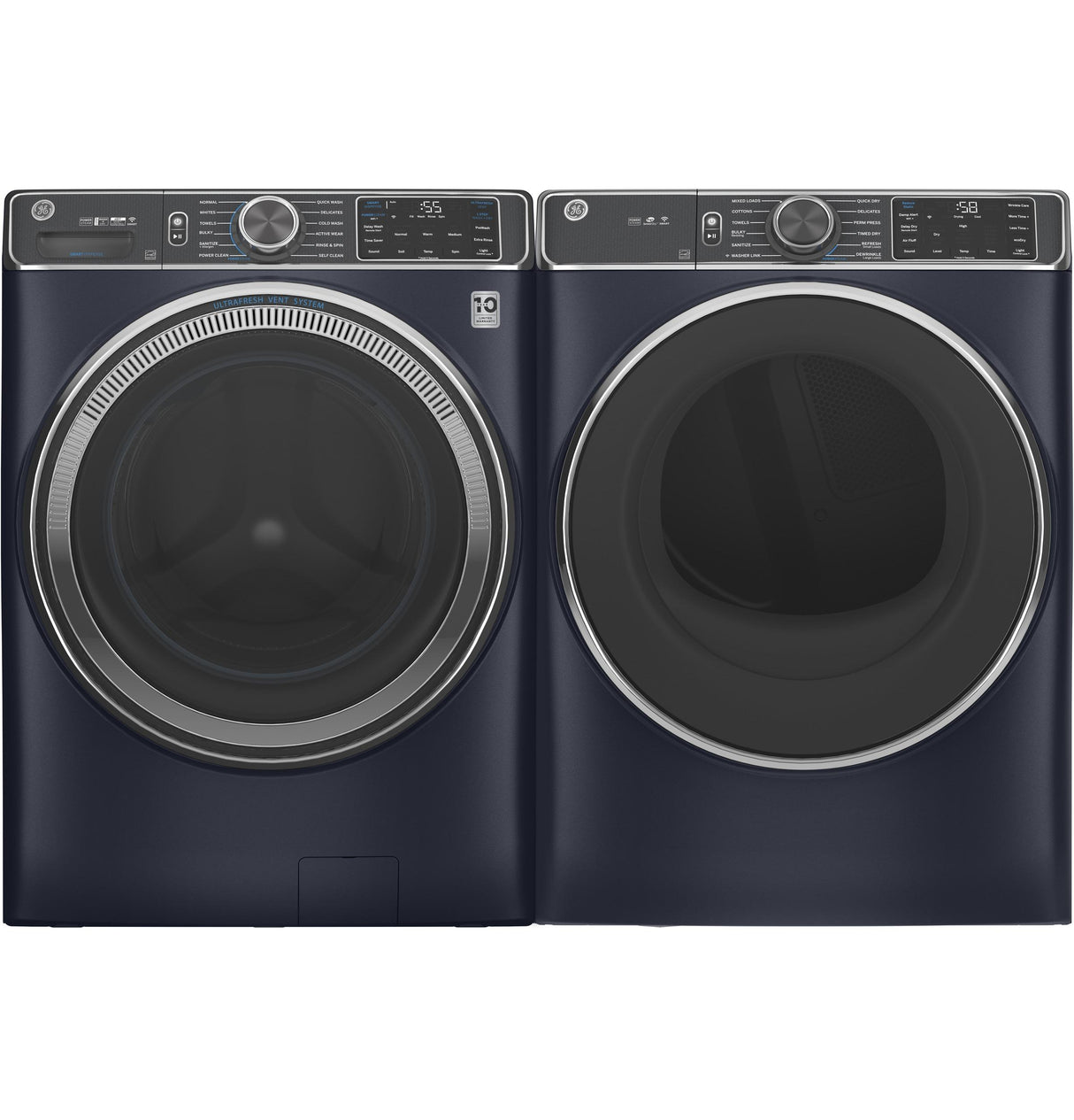 GE® 5.0 cu. ft. Capacity Smart Front Load ENERGY STAR® Steam Washer with SmartDispense™ UltraFresh Vent System with OdorBlock™ and Steam