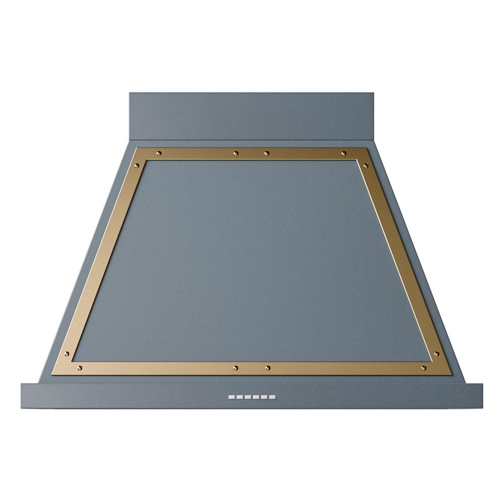 ILVE UANB36BGG Nostalgie Noblesse 36 inch Range Hood (Blue Grey, Brass)
