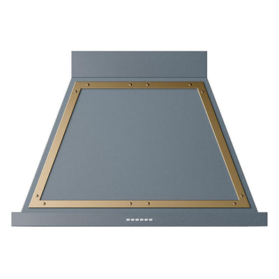 ILVE UANB36BGG Nostalgie Noblesse 36 inch Range Hood (Blue Grey, Brass)