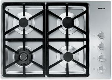 30" 4-Burner KM 3464 G Gas Cooktop - 30" SS Cooktop Hexa grate
