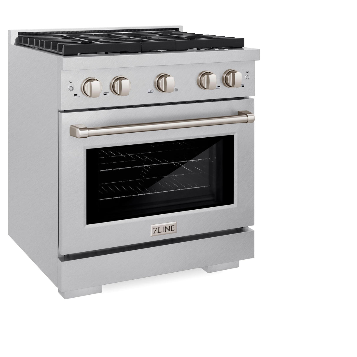 ZLINE 30 in. 4.2 cu. ft. 4 Burner Gas Range with Convection Gas Oven in DuraSnow' Stainless Steel (SGRS-30)
