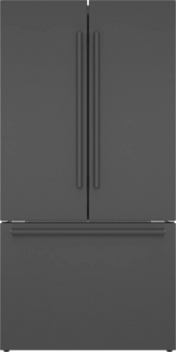 800 Series French Door Bottom Mount Refrigerator 36" Black Stainless Steel