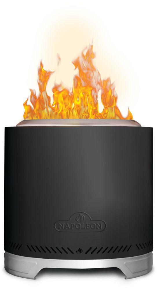 Timberwolf Smokeless Fire Pit 18-inch, Matte Black , Wood, Matte/Matt Black