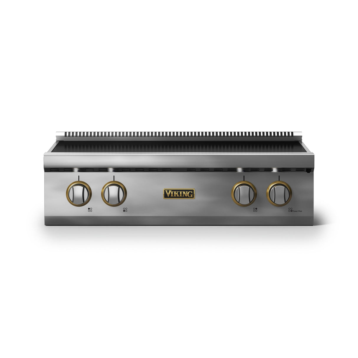 30"W. Induction Rangetop (Finish: Stainless Steel, Trim: Brushed Brass)