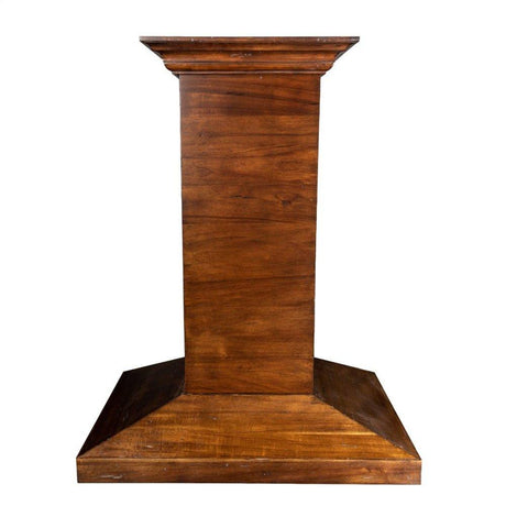 ZLINE 42 in. Wooden Island Mount Range Hood in Walnut - Includes Remote Motor