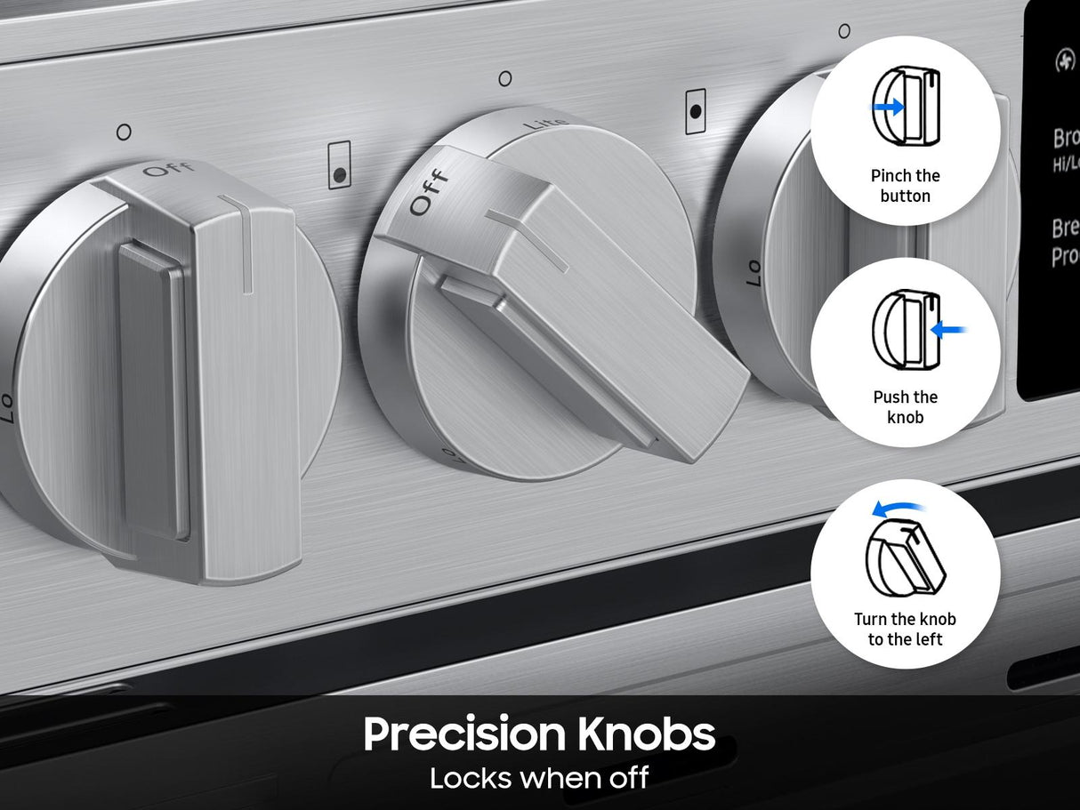 Bespoke Smart Slide-in Gas Range Pro Style Design  Air Fry Max  Precision Knobs
