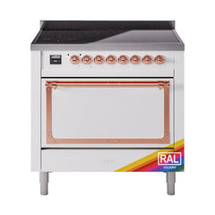 ILVE UNI366QNMPRAP Nostalgie II Noblesse 36 inch Induction Range (Solid Door, RAL, Copper)