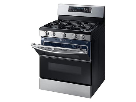 5.8 cu ft. Smart Freestanding Gas Range with Flex Duo™ & Dual Door in Stainless Steel