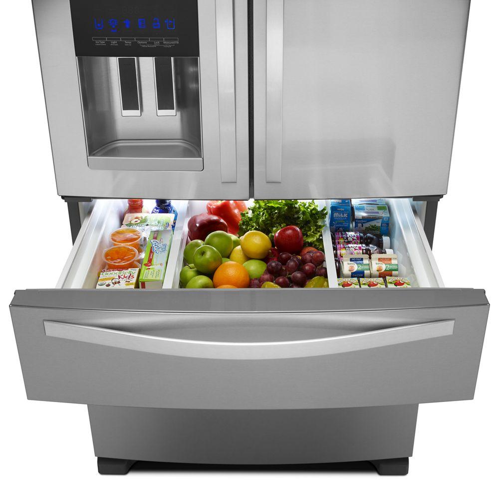 36-inch Wide French Door Refrigerator with External Refrigerated Drawer - 25 cu. ft.