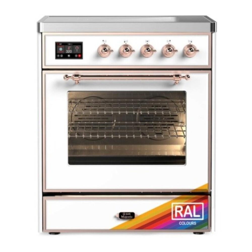 ILVE UMIB30NR3RAP Majestic III 30 inch Induction Range with 4 Elements, 4 cu. ft. Oven Capacity (Triple Glass Door, RAL, Copper)