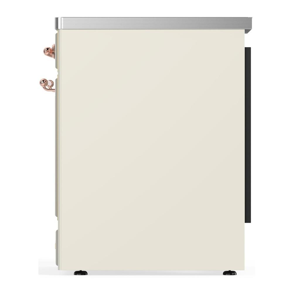 ILVE UMIB30NR3AWP Majestic III 30 inch Induction Range with 4 Elements, 4 cu. ft. Oven Capacity (Triple Glass Door, Antique White, Copper)