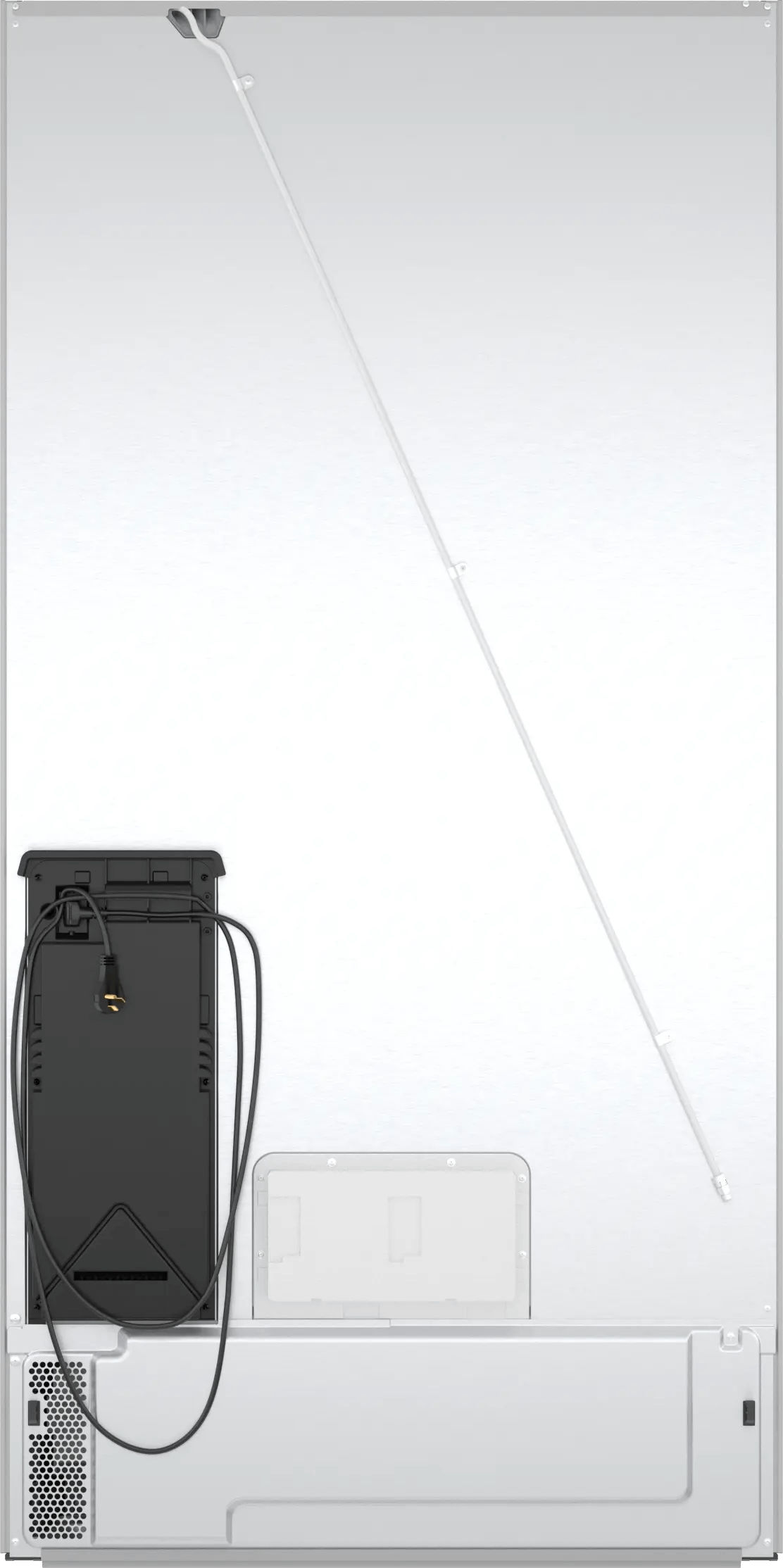 800 Series French Door Bottom Mount Refrigerator, Glass door 36" White, Total No Frost