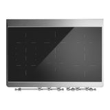 ILVE UMDIB40QNR3BUC Majestic III 40 inch Induction Range with 6 Elements, 3.82 cu. ft. Total Oven Capacity (Solid Door, Burgundy, Chrome)