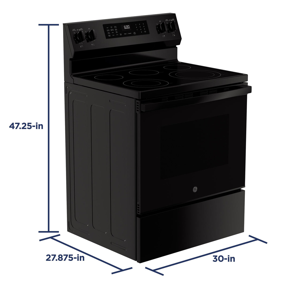 GE® ENERGY STAR® 30" Free-Standing Electric Convection Range with No Preheat Air Fry and EasyWash™ Oven Tray