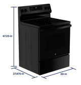 GE® ENERGY STAR® 30" Free-Standing Electric Convection Range with No Preheat Air Fry and EasyWash™ Oven Tray