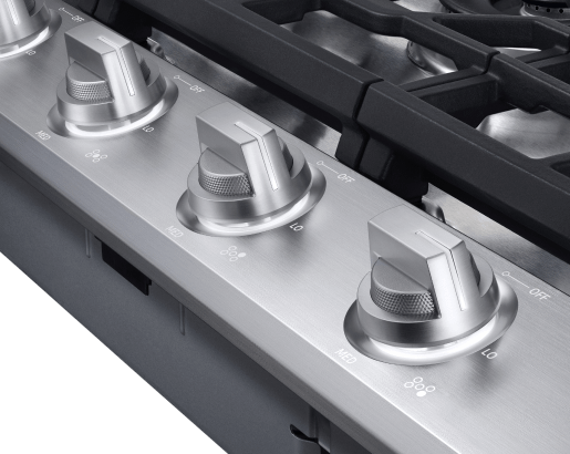 Transitional 30" Gas Cooktop, Silver Stainless Steel, Natural Gas/Liquid Propane