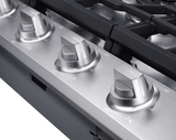 Transitional 30" Gas Cooktop, Silver Stainless Steel, Natural Gas/Liquid Propane