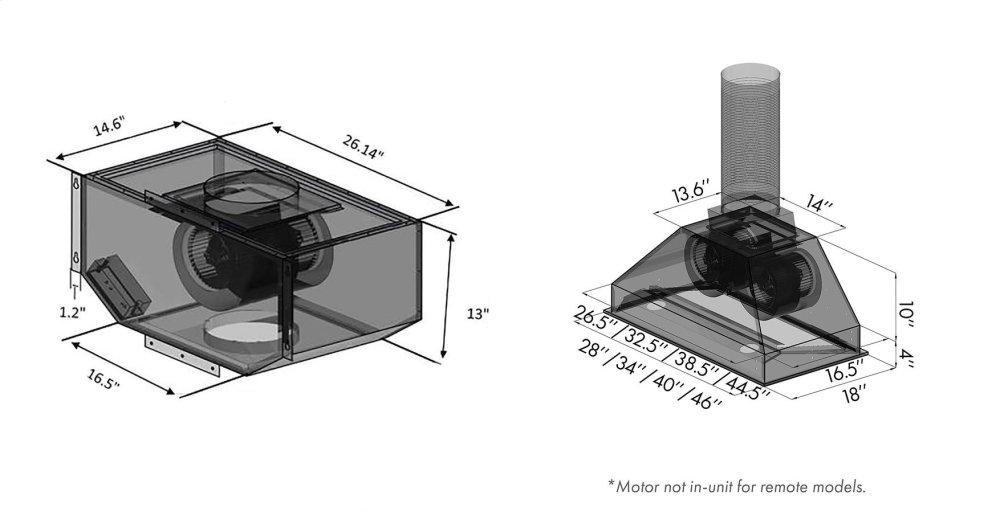 ZLINE 28" Remote Blower Range Hood Insert (698-RS-28)