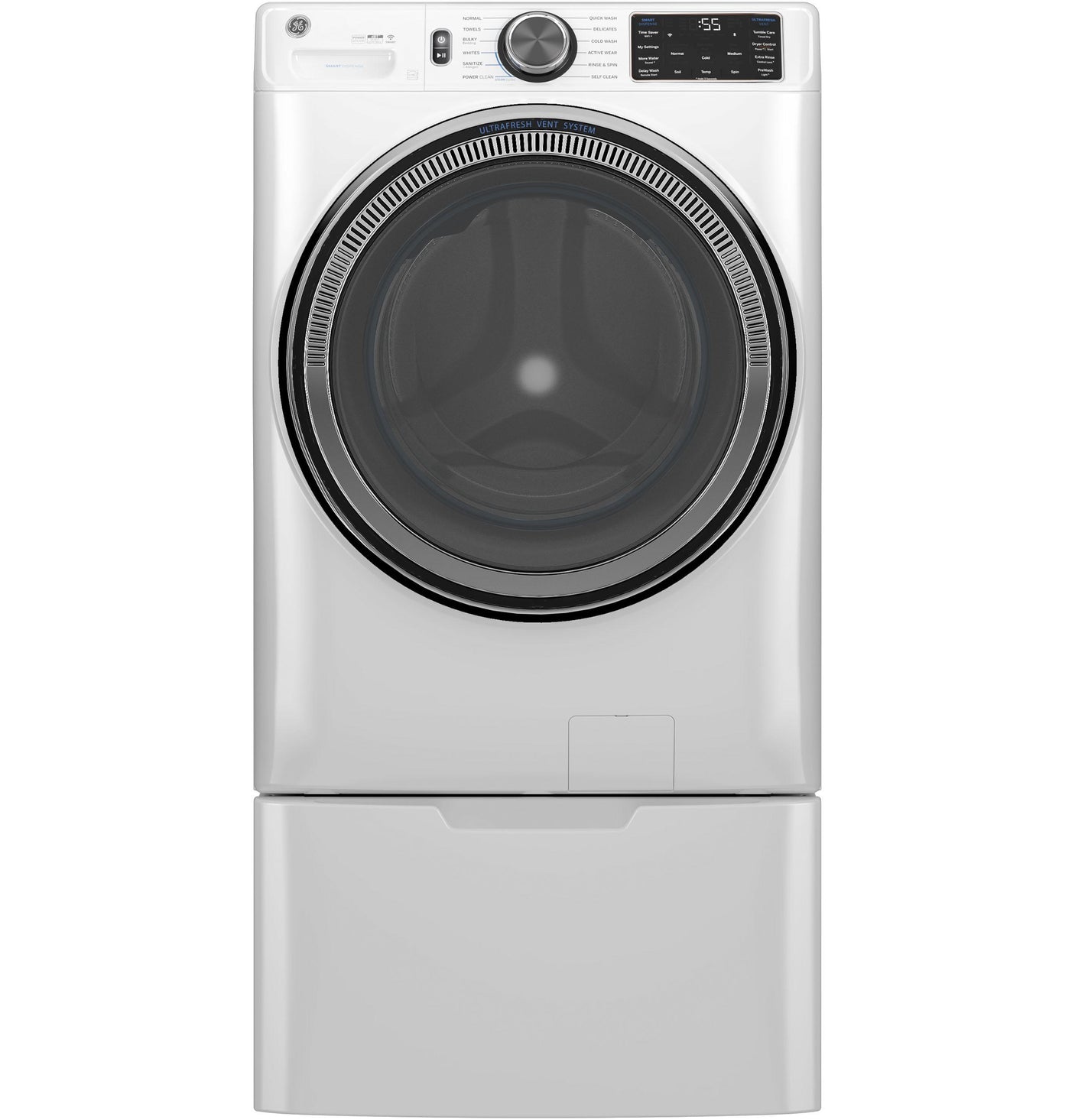 GE® ENERGY STAR® 5.0 cu. ft. Capacity Smart Front Load Steam Washer with SmartDispense™ UltraFresh Vent System with OdorBlock™ and Steam