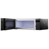Low-Profile 30" Over-The-Range Microwave Oven in Black Glass with Stainless Steel Trim