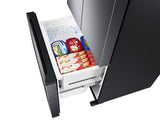 19.5 cu. ft. Smart 3-Door French Door Refrigerator in Black Stainless Steel